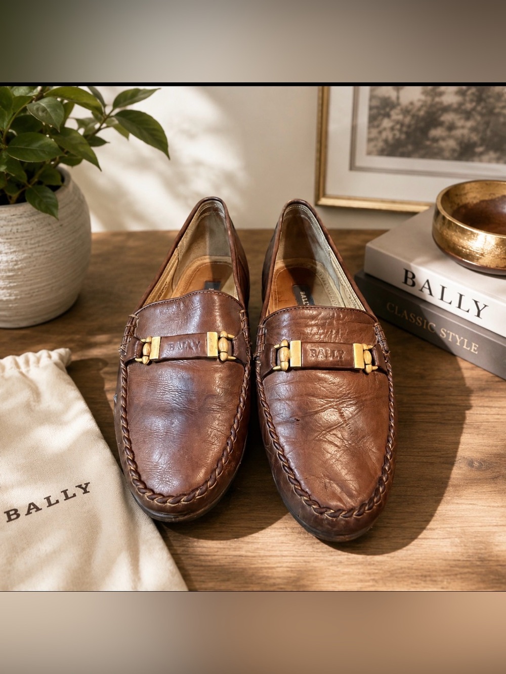 Bally 10M Fandro tan shoes